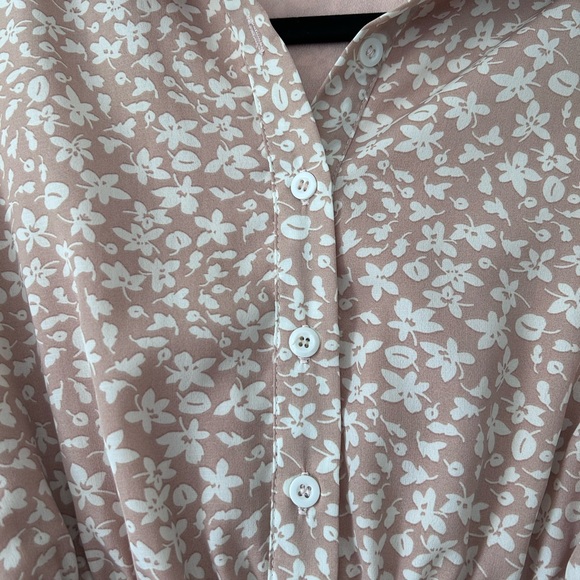 Bohme Pink Ruched Tie Front Maxi Dress - Picture 3 of 7